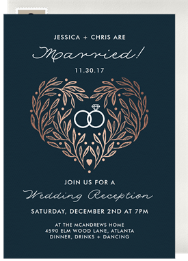 'Wedded Bliss' Wedding Invitation