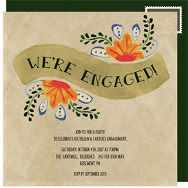 'We're Engaged!' Party Invitation