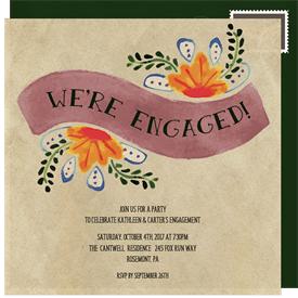 'We're Engaged!' Party Invitation