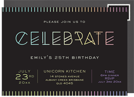 'Mod Celebrate' Adult Birthday Invitation