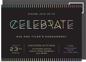 'Mod Celebrate' Party Invitation