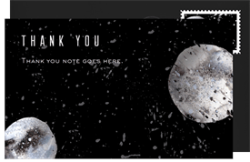 'Out Of This World' Kids Birthday Thank You Note