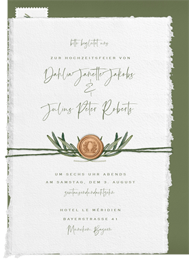 'Mediterranean Elegance' Wedding Invitation