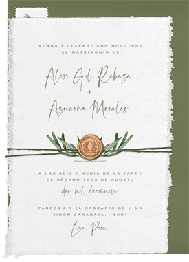 'Mediterranean Elegance' Wedding Invitation