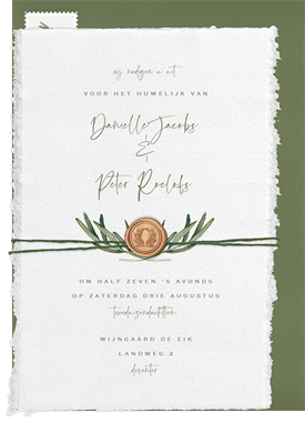 'Mediterranean Elegance' Wedding Invitation