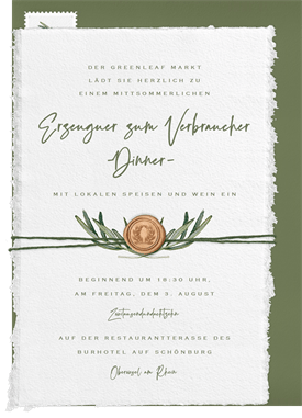 'Mediterranean Elegance' Business Invitation