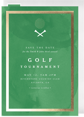 'Classy Tee Time' Golf Save the Date