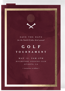 'Classy Tee Time' Golf Save the Date