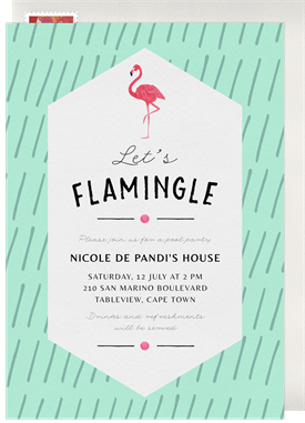'Let's Flamingle' Entertaining Invitation