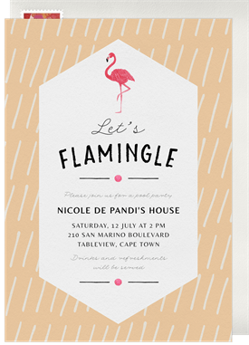 'Let's Flamingle' Entertaining Invitation