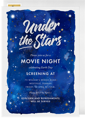 'Under the Stars' Earth Day Invitation