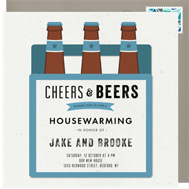 'Cheers & Beers' Housewarming Party Invitation