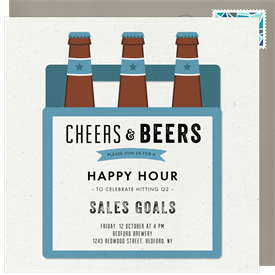 'Cheers & Beers' Happy Hour Invitation