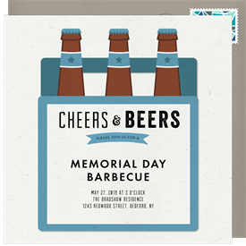 'Cheers & Beers' Memorial Day Invitation
