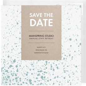 'Modern Paint Splatter' Business Save the Date