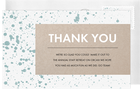 'Modern Paint Splatter' Business Thank You Note