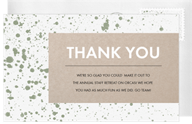 'Modern Paint Splatter' Business Thank You Note