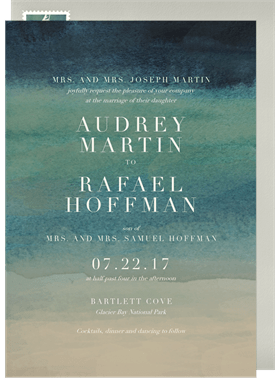 'Glacier Bay' Wedding Invitation