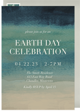 'Glacier Bay' Earth Day Invitation