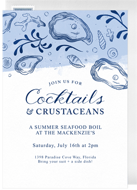 'Cocktails & Crustaceans' Entertaining Invitation