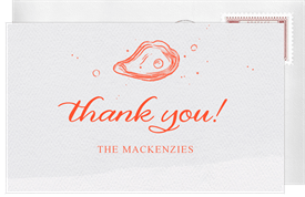 'Cocktails & Crustaceans' Entertaining Thank You Note