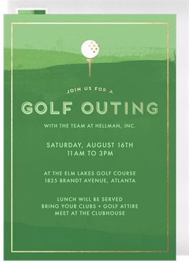 'On the Green' Golf Invitation
