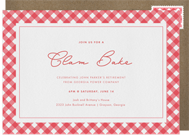 'Cute Gingham' Summer Party Invitation