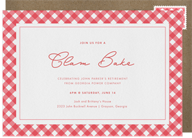 'Cute Gingham' Entertaining Invitation