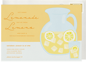 'Fresh Lemonade' Social Distancing Invitation