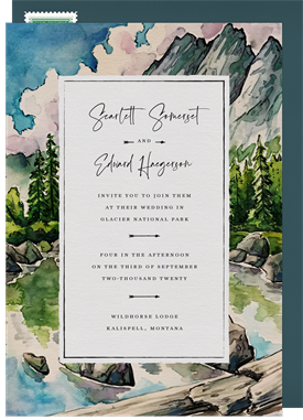 'Glacier' Wedding Invitation