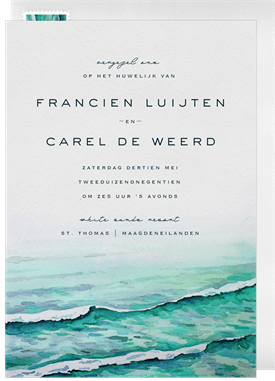 'Virgin Islands' Wedding Invitation