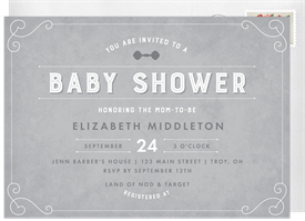 'Vintage Baby Rattle' Baby Shower Invitation