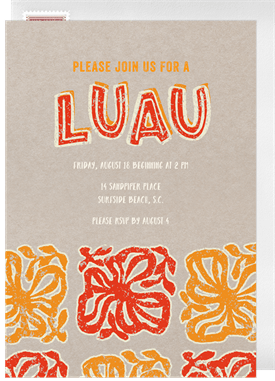'Luau Stamp' Entertaining Invitation