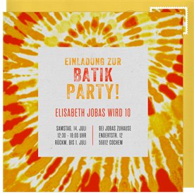 'Groovy Tie-Dye' Kids Birthday Invitation