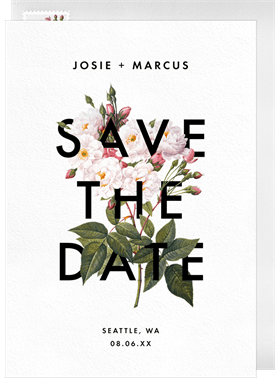 'Bold Botanical' Wedding Save the Date
