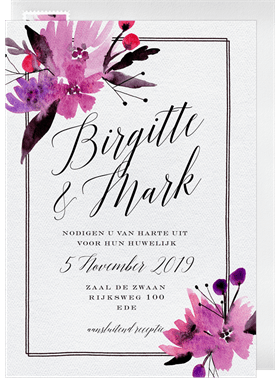 'Fall Florals' Wedding Invitation
