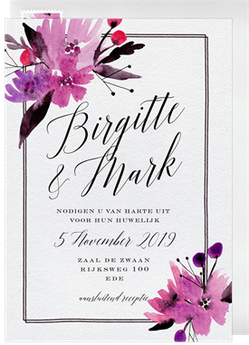 'Fall Florals' Wedding Invitation