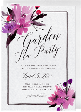 'Fall Florals' Tea Party Invitation