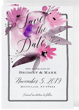 'Fall Florals' Wedding Save the Date
