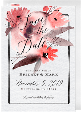 'Fall Florals' Wedding Save the Date