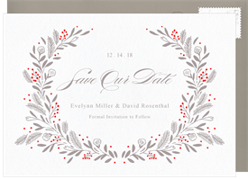'Pine and Holly' Wedding Save the Date