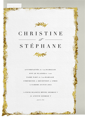 'Golden Edges' Wedding Invitation