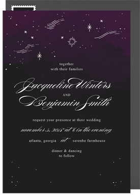 'Midnight Magic' Wedding Invitation