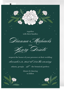 'Winter Roses' Wedding Invitation
