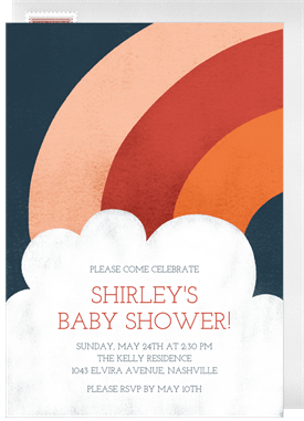 'Big Bold Rainbow' Baby Shower Invitation