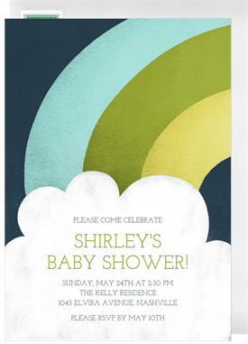 'Big Bold Rainbow' Baby Shower Invitation
