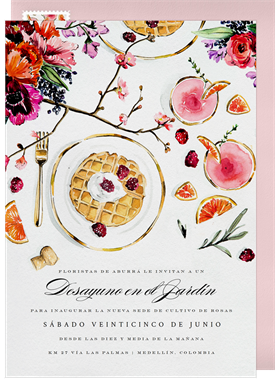 'Brunch Blooms' Entertaining Invitation