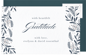 'Pine and Holly' Wedding Thank You Note