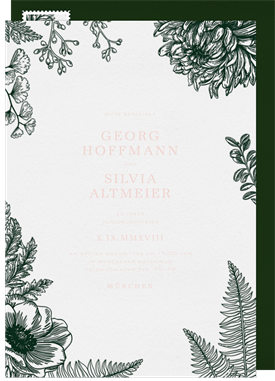 'Letterpress Botanical' Party Invitation