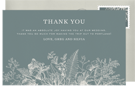 'Letterpress Botanical' Wedding Thank You Note